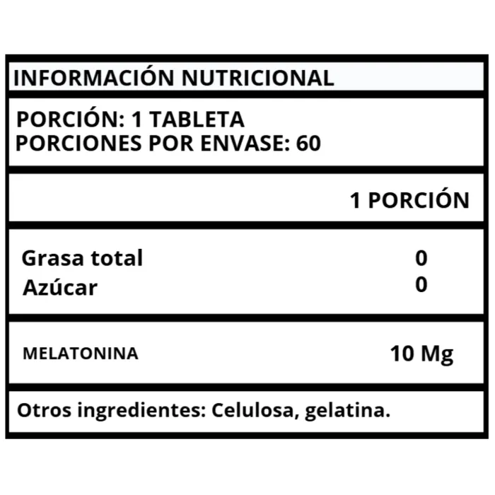 MELATONINA EXTRA FUERTE SUBLINGÜAL/MASTICABLE - TABLETAS 10 MG - Imagen 2