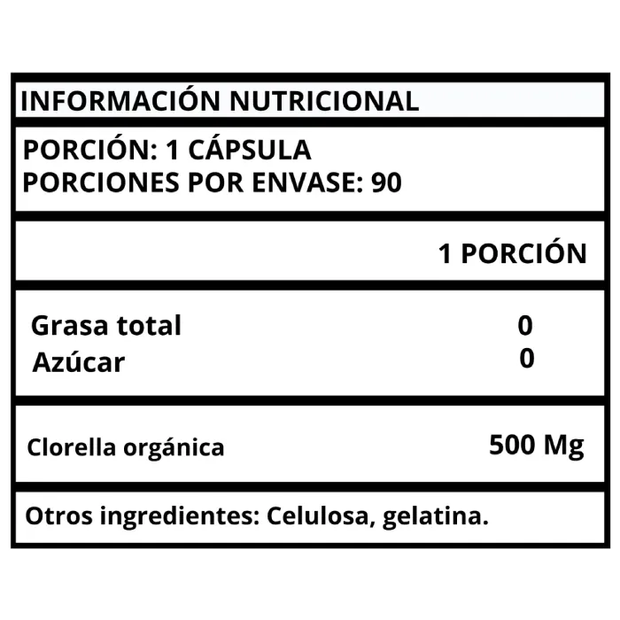 CLORELLA ORGÁNICA - CÁPSULAS 500 MG - Imagen 2