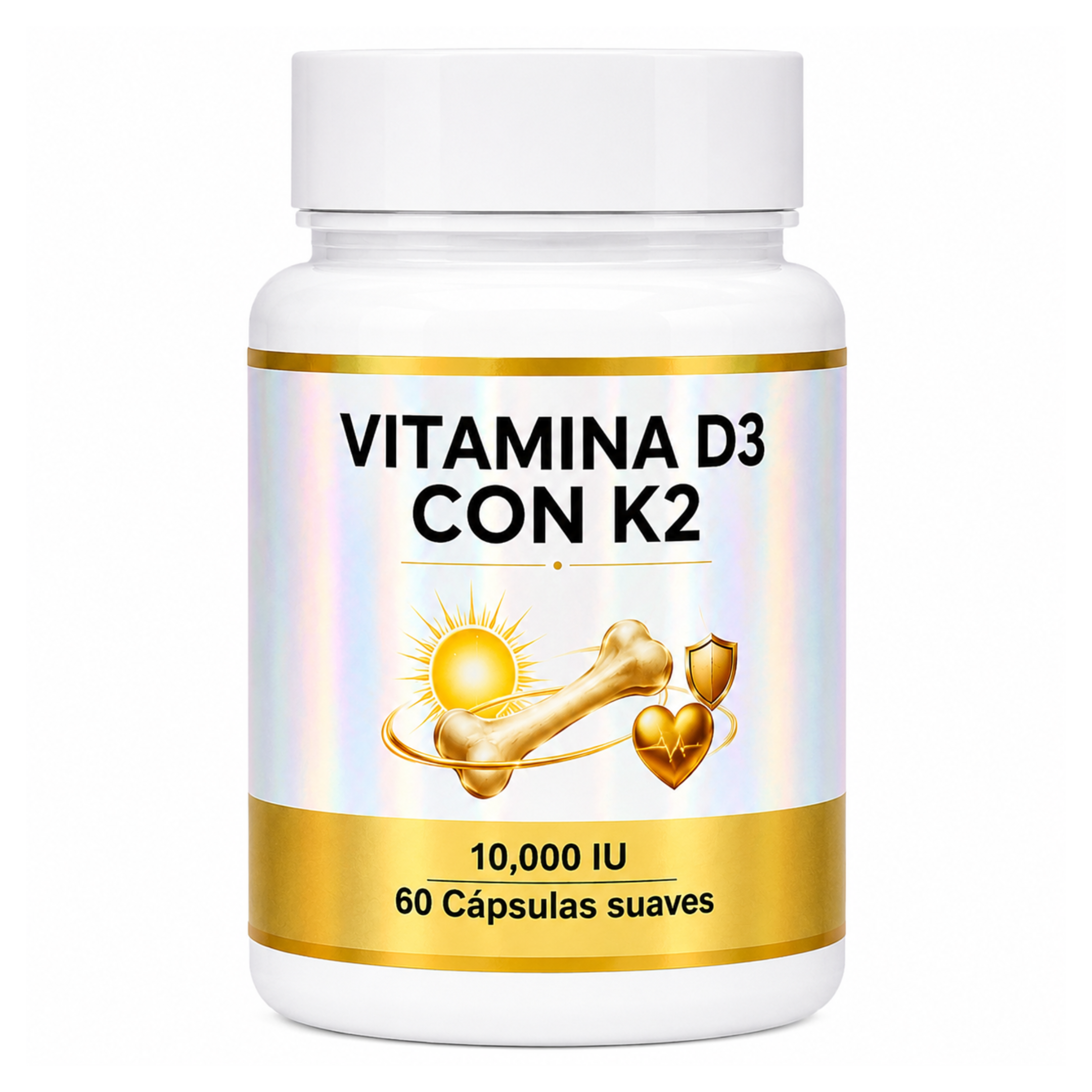 VITAMINA D3 CON K2 - CÁPSULAS SUAVES 10,000 IU